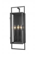  598B-BK - 3 Light Outdoor Wall Light